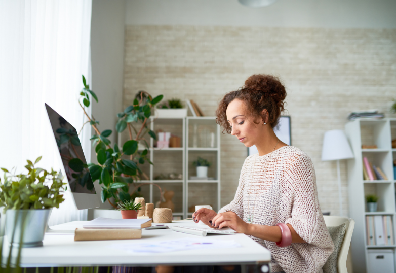 a remote worker who is receiving a pay cut