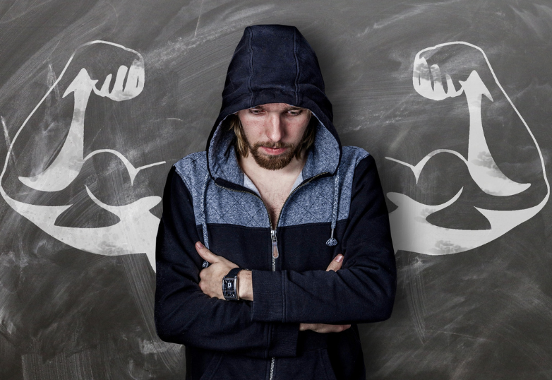 person considering their greatest weakness