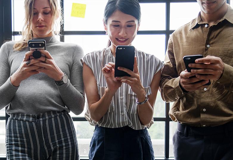 staff using social media in the workplace