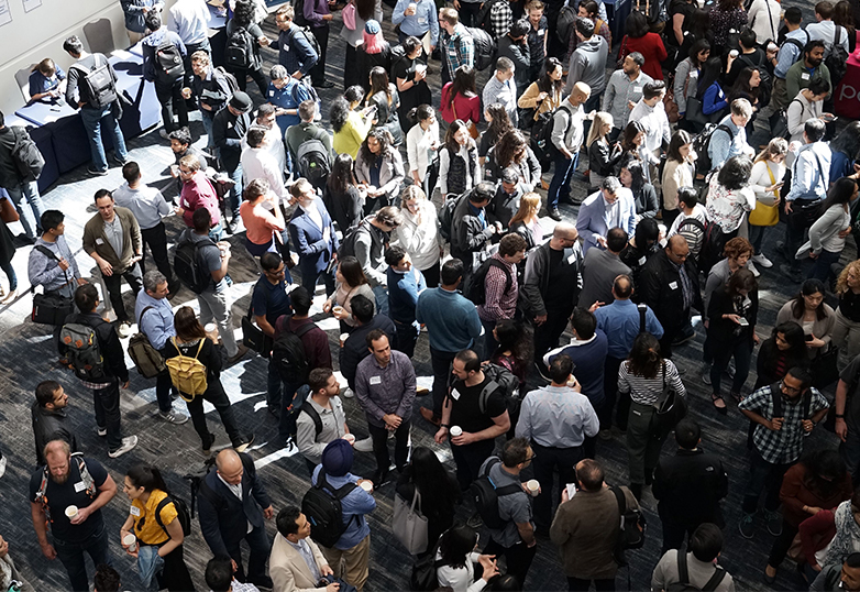 crowds of people networking