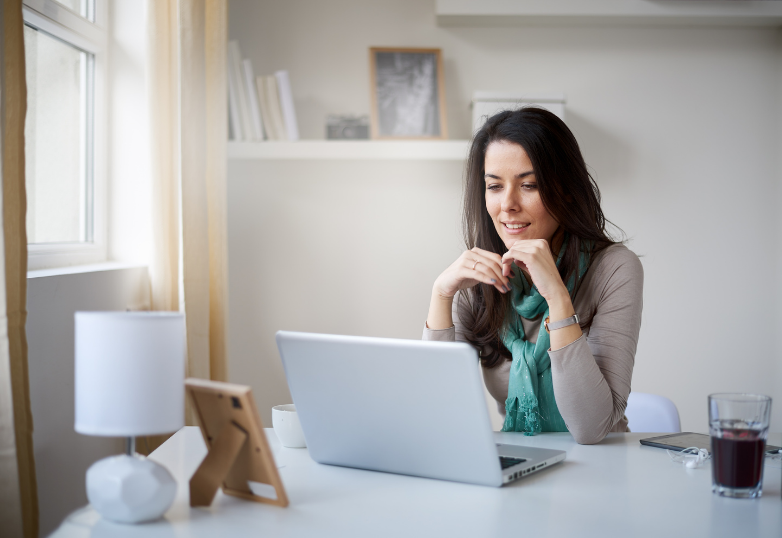 a worker being productive when working at home